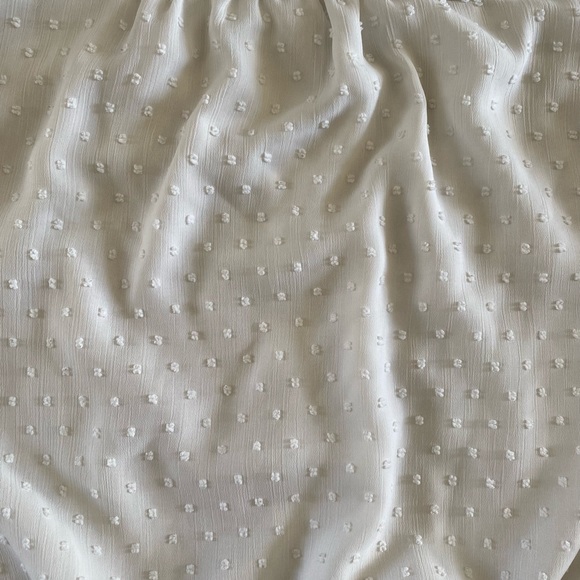 Solitaire embroidered peasant top with dots and lace 3/4 sleeve - Picture 5 of 8